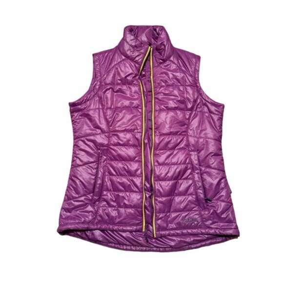 CABELA'S Purple Puffy Vest Full Zip Primaloft fall winter spring women’s Large - Picture 1 of 8